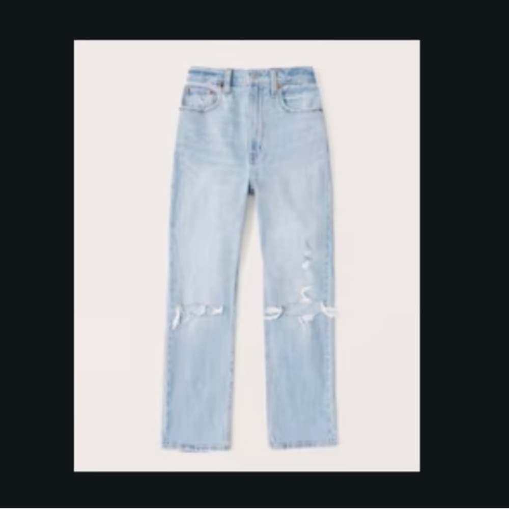 Abercrombie Women's
Ultra High Rise Ankle Straight Jeans